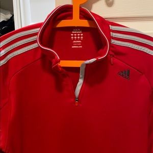 Adidas red quarter zip